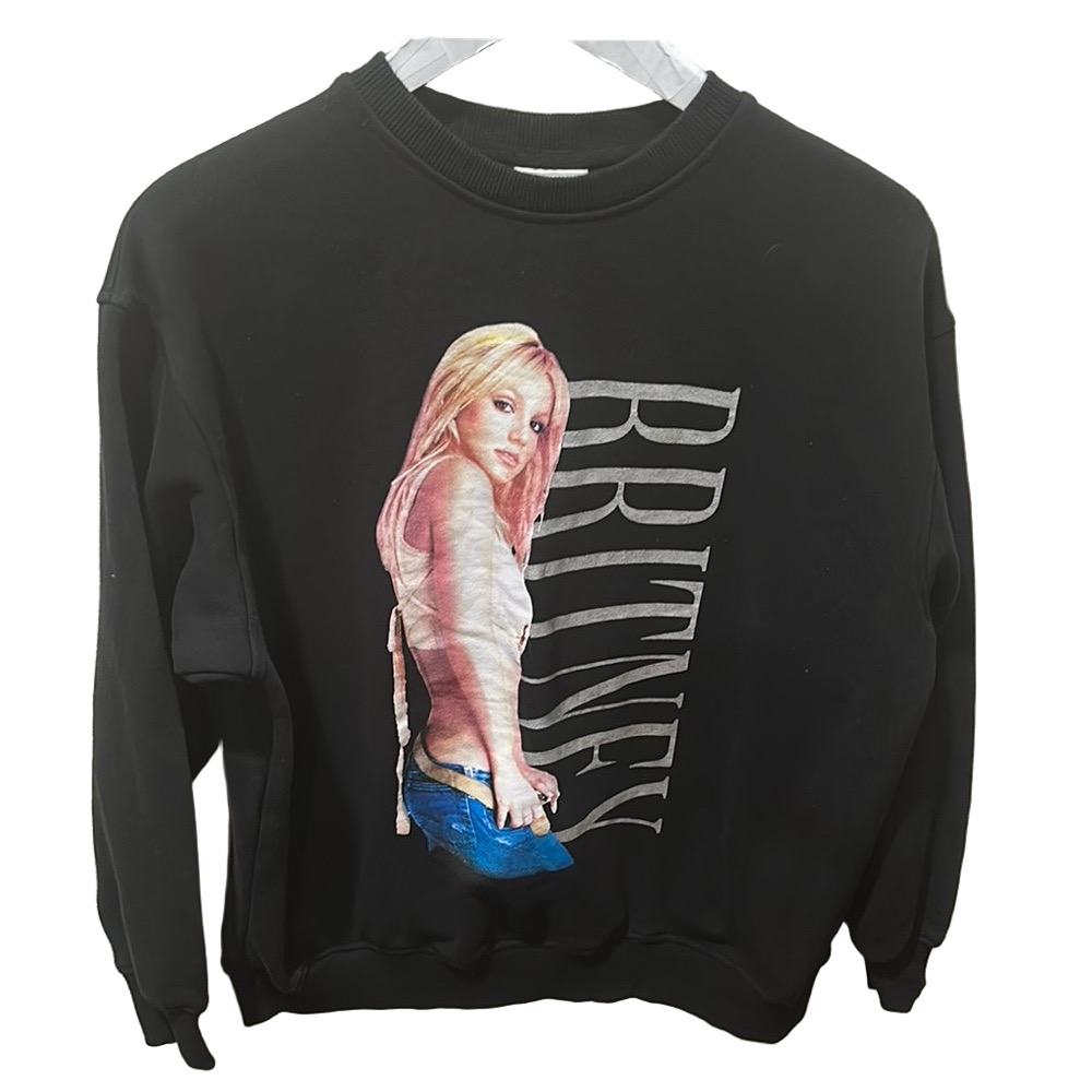 🌙Britney Spears Black Graphic Sweatshirt size M GUC.. - Picture 2 of 6